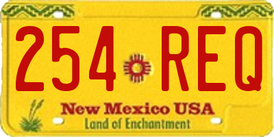 NM license plate 254REQ