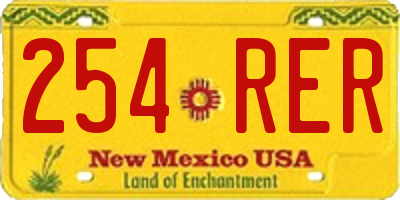 NM license plate 254RER