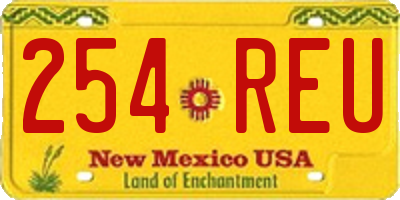 NM license plate 254REU