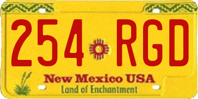 NM license plate 254RGD