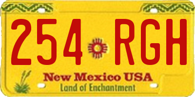 NM license plate 254RGH