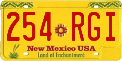 NM license plate 254RGI