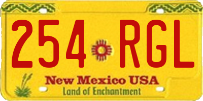 NM license plate 254RGL