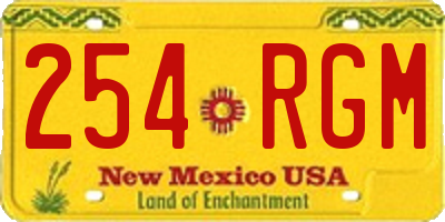 NM license plate 254RGM