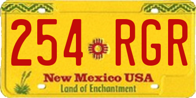 NM license plate 254RGR