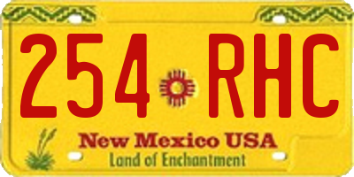 NM license plate 254RHC