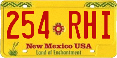 NM license plate 254RHI