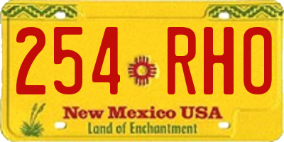 NM license plate 254RHO
