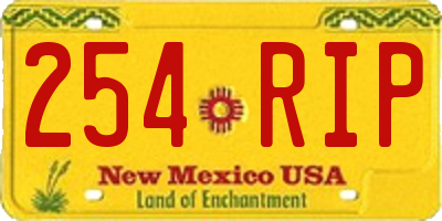 NM license plate 254RIP