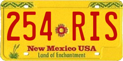 NM license plate 254RIS