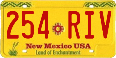 NM license plate 254RIV