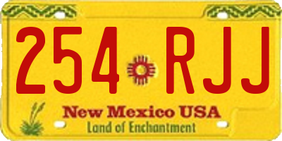 NM license plate 254RJJ