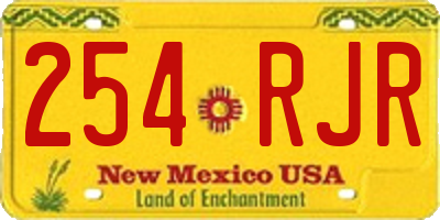 NM license plate 254RJR