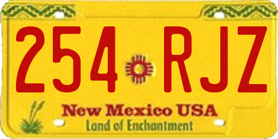 NM license plate 254RJZ