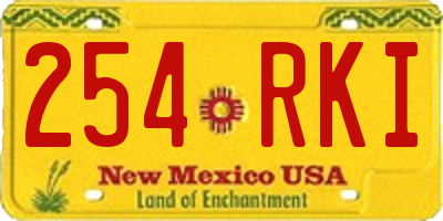 NM license plate 254RKI