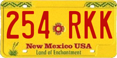 NM license plate 254RKK