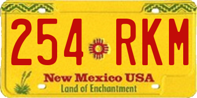 NM license plate 254RKM