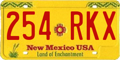 NM license plate 254RKX