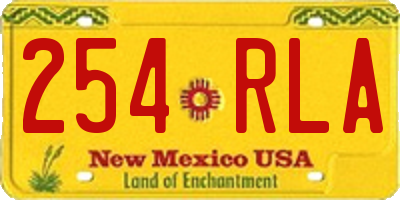 NM license plate 254RLA