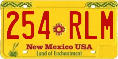 NM license plate 254RLM