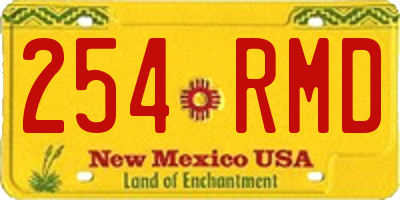 NM license plate 254RMD