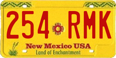 NM license plate 254RMK