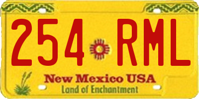 NM license plate 254RML