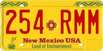 NM license plate 254RMM