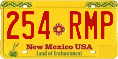 NM license plate 254RMP