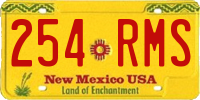 NM license plate 254RMS