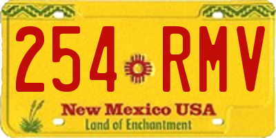 NM license plate 254RMV