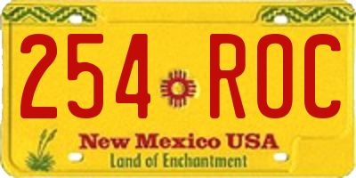 NM license plate 254ROC