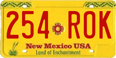 NM license plate 254ROK
