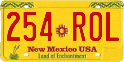 NM license plate 254ROL