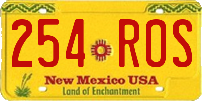 NM license plate 254ROS