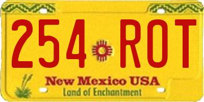 NM license plate 254ROT