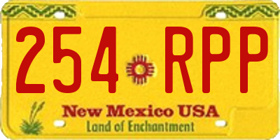 NM license plate 254RPP