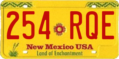 NM license plate 254RQE