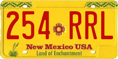 NM license plate 254RRL