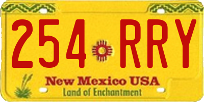 NM license plate 254RRY