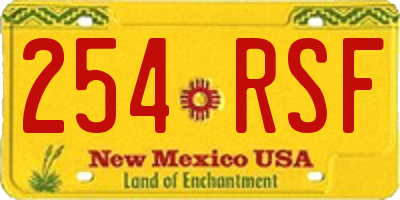 NM license plate 254RSF
