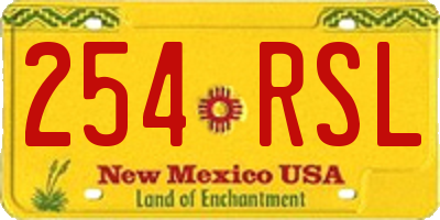 NM license plate 254RSL