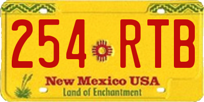 NM license plate 254RTB