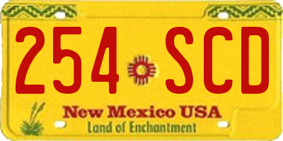 NM license plate 254SCD
