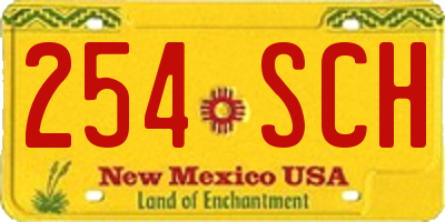 NM license plate 254SCH