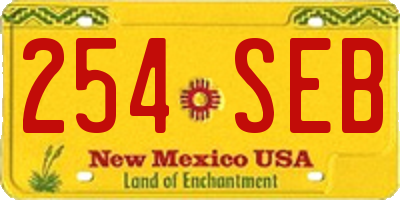 NM license plate 254SEB