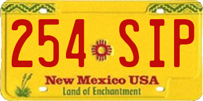NM license plate 254SIP