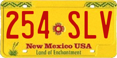 NM license plate 254SLV