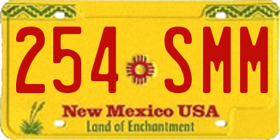 NM license plate 254SMM