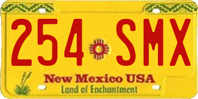 NM license plate 254SMX